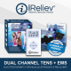 iReliev Dual Channel TENS + EMS System with Electrode Pads