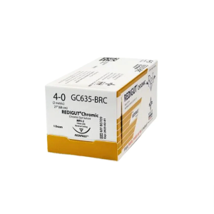 Reli Redigut Chromic Absorbable Suture with Needle, Size 4-0, 3/8 Circle