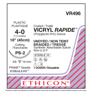 VR496 Suture 4-0 Vicryl Rapide 18